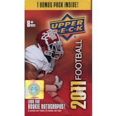 2011 Upper Deck Football Blaster Box (Reed Buy)