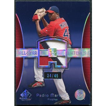 2004 Upper Deck SP Game Used Patch All-Star Number #PM Pedro Martinez 34/45