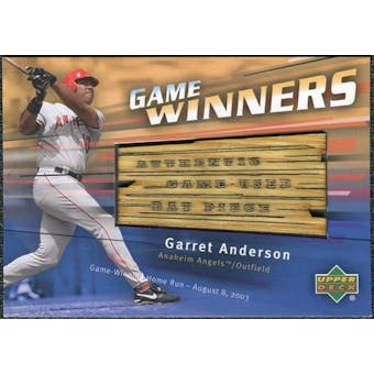 2004 Upper Deck Game Winners Bat #GA Garret Anderson