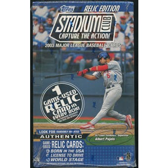 2003 Topps Stadium Club Baseball 24 Pack Box