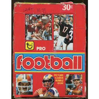 1981 Topps Football Partial 31 Pack Wax Box (In 1979 Wrappers & Box)