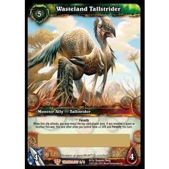 World of Warcraft WoW Throne of the Tides Single Wasteland Tallstrider Unscratched Loot Card