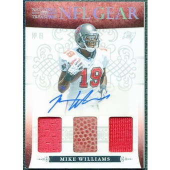 2010 Playoff National Treasures NFL Gear Signatures Jersey Football #15 Mike Williams 3/10