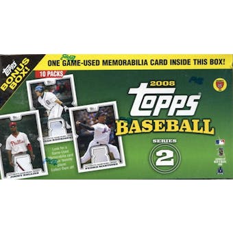 2008 Topps Series 2 Baseball Blaster 10-Pack Box