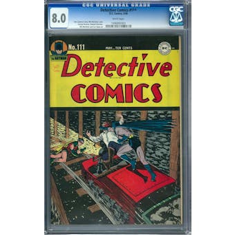 Detective Comics #111 CGC 8.0 (W) *1096892003*