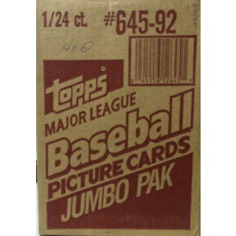 1992 Topps Baseball Jumbo Case Box