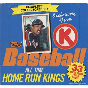 1985 Topps Circle K All Time Home Run Kings Baseball Factory Set Box