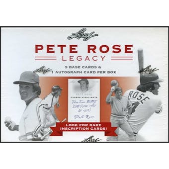2011 Leaf Pete Rose Legacy Baseball Hobby Box