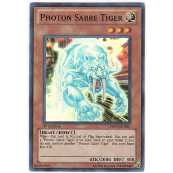 Yu-Gi-Oh Photon Shockwave Single Photon Sabre Tiger Super Rare