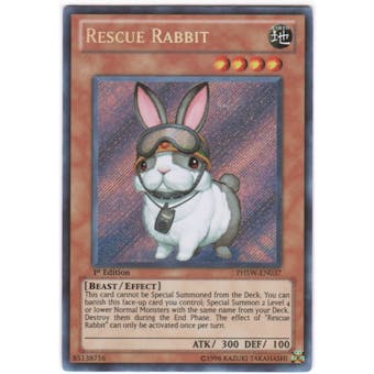 Yu-Gi-Oh Photon Shockwave 1st Edition Single Rescue Rabbit Secret Rare
