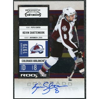 2010/11 Playoff Contenders #133 Kevin Shattenkirk Rookie Autograph