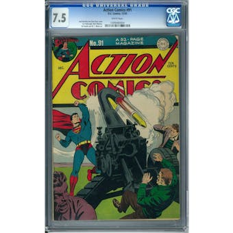 Action Comics #91 CGC 7.5 (W) *1099480004*