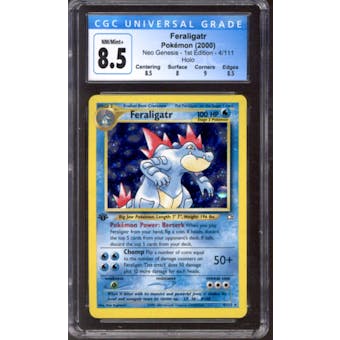 Pokemon Neo Genesis 1st Edition Feraligatr 4/111 CGC 8.5 B+
