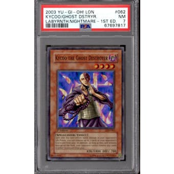 Yu-Gi-Oh Labyrinth Of Nightmare 1st Edition Kycoo The Ghost Destroyer LON-062 PSA 7