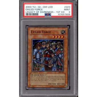 Yugioh Legacy Of Darkness 1st Edition Exiled Force LOD-023 PSA 9