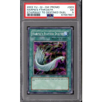Yu-Gi-Oh Stairway To The Destined Duel Promo Harpie's Feather Duster SDD-003 PSA 5