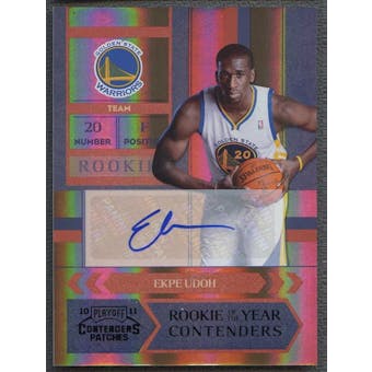 2010/11 Playoff Contenders Patches #9 Ekpe Udoh Rookie of the Year Contenders Black Auto #5/10