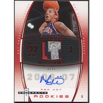 2006/07 Hot Prospects Basketball Marcus Williams Rookie Patch Auto #28/50