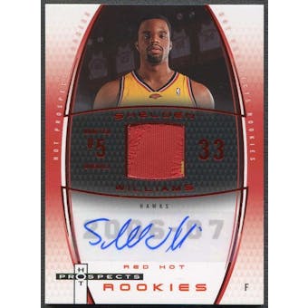 2006/07 Hot Prospects Basketball Shelden Williams Rookie Patch Auto #14/50