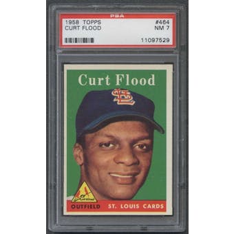 1958 Topps Baseball #464 Curt Flood PSA 7 (NM) *7529