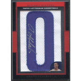 2007/08 Topps Letterman Basketball Arron Afflalo Rookie Letter "O" Patch Auto #07/33