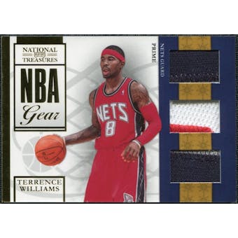 2009/10 Playoff National Treasures NBA Gear Trios Prime #17 Terrence Williams /49