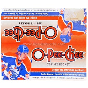 2011/12 Upper Deck O-Pee-Chee Hockey Retail 36-Pack Box