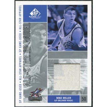 2002/03 Upper Deck SP Game Used All-Star Apparel #MMAS Mike Miller