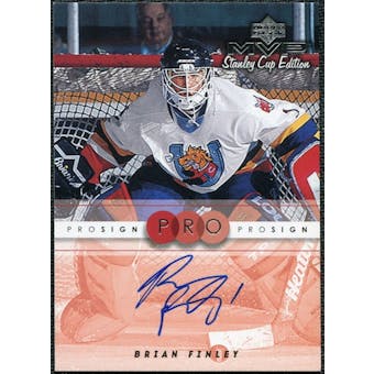 1999/00 Upper Deck MVP Stanley Cup Edition ProSign #BF Brian Finley