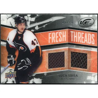 2008/09 Upper Deck Ice Fresh Threads Black Parallel #FTSB Luca Sbisa /25