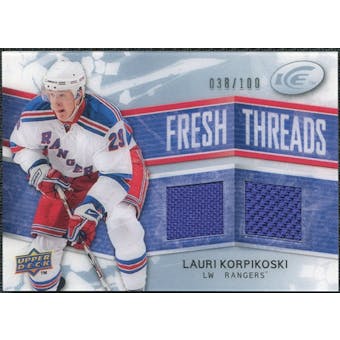 2008/09 Upper Deck Ice Fresh Threads Parallel #FTLK Lauri Korpikoski /100