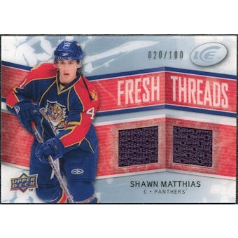 2008/09 Upper Deck Ice Fresh Threads Parallel #FTSM Shawn Matthias /100
