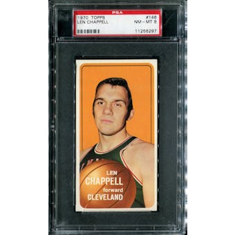 1970/71 Topps Basketball #146 Len Chappell PSA 8 (NM-MT) *6297