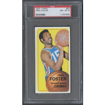 1970/71 Topps Basketball #53 Fred Foster PSA 8 (NM-MT) *7608