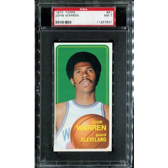 1970/71 Topps Basketball #91 John Warren PSA 7 (NM) *7631