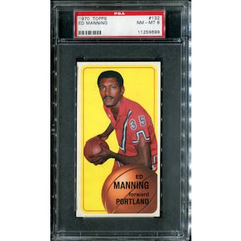 1970/71 Topps Basketball #132 Ed Manning PSA 8 (NM-MT) *9699
