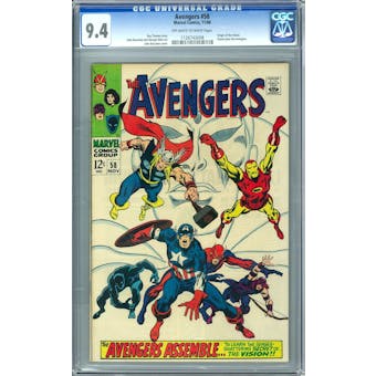 Avengers #58 CGC 9.4 (OW-W) *1126743008*