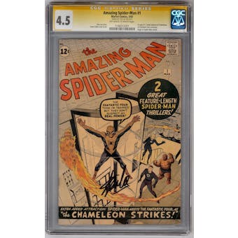 Amazing Spider-Man #1 CGC 4.5 Stan Lee Signature Series (OW-W) *1146512001*
