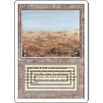 Magic the Gathering 3rd Ed (Revised) Single Scrubland - HEAVY PLAY (HP)