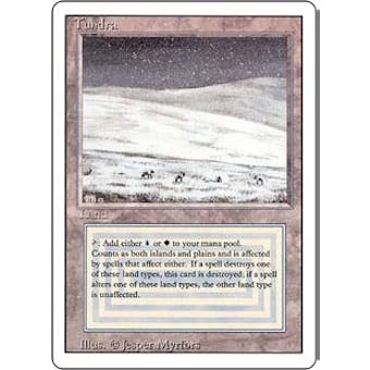Magic the Gathering 3rd Ed (Revised) Single Tundra HEAVILY PLAYED (HP)