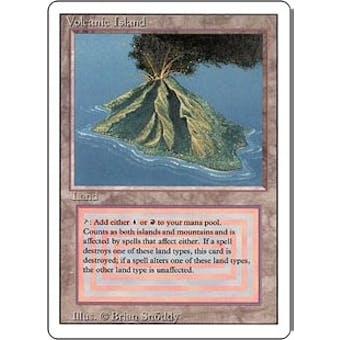 Magic the Gathering 3rd Ed (Revised) Single Volcanic Island - HEAVY PLAY (HP)