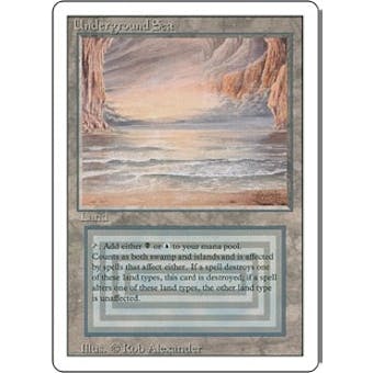 Magic the Gathering 3rd Ed (Revised) Single Underground Sea - MODERATE PLAY (MP)