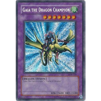 Yu-Gi-Oh Legend Of Blue Eyes White Dragon Gaia the Dragon Champion - LOB-125 GOLD LETTER MISPRINT LIGHT PLAY (