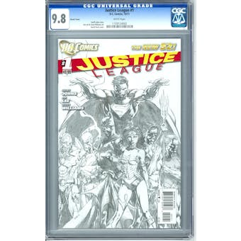 Justice League #1 Sketch Cover CGC 9.8 (W) *1159124002*