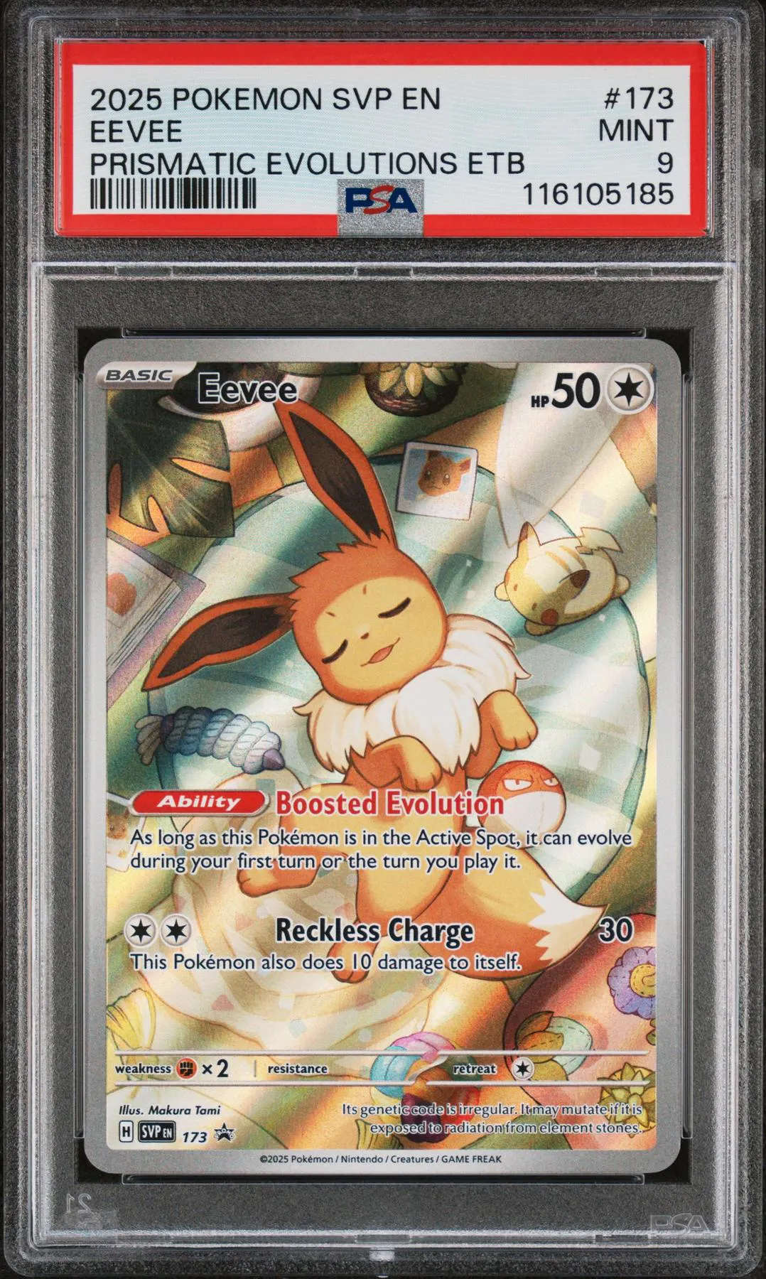 2025 Pokemon SVP EN-SV Black Star Promo Eevee #173 Prismatic Evolutions Etb PSA 9 2025 Pokemon SVP EN-SV Black Star Promo Eevee #173 Prismatic Evolutions Etb PSA 9