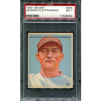 1933 Goudey Baseball #204 Jackson R. Stephenson PSA 7 (NM) *6300