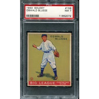 1933 Goudey Baseball #159 Oswald Bluege PSA 7 (NM) *2072