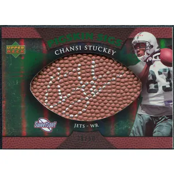 2007 Upper Deck Sweet Spot Pigskin Signatures Green #CS Chansi Stuckey /50
