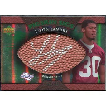2007 Upper Deck Sweet Spot Pigskin Signatures Green #LL LaRon Landry /99