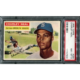 1956 Topps Baseball #299 Charley Neal PSA 8 (NM-MT) *7830